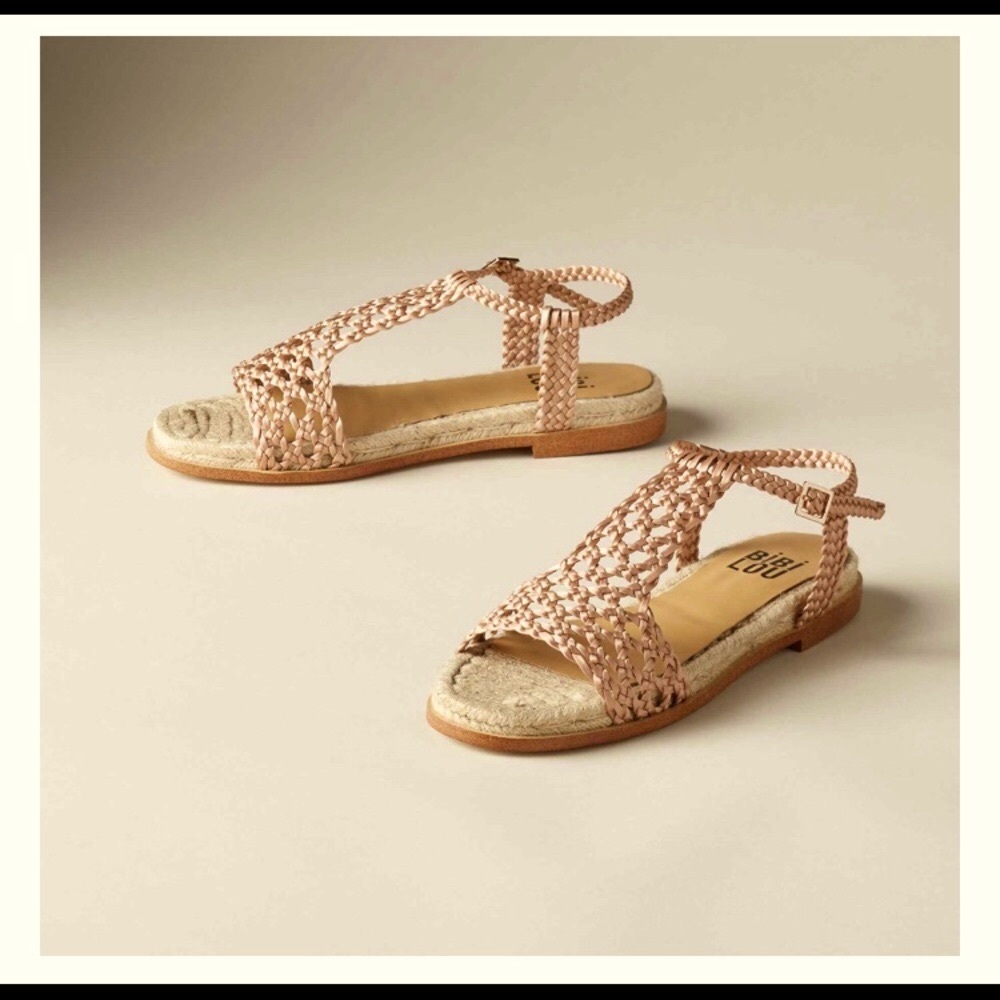 Satin silk rope espadrilles Sandals, with cork instep by Bibi Lou